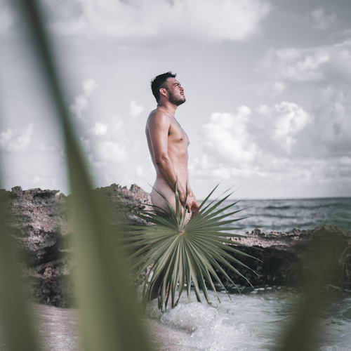 naked photo session at nude beach playa del carmen